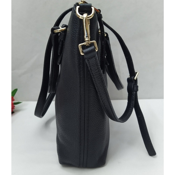 Kate Spade New York Black Pebbled Leather Zipper Closure Crossbody Shoulder Bag - Picture 6 of 16
